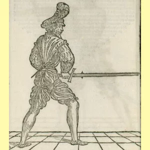 Achille Marozzo. Opera Nova. 1536 год. Guardia di fianco с двуручным мечом.