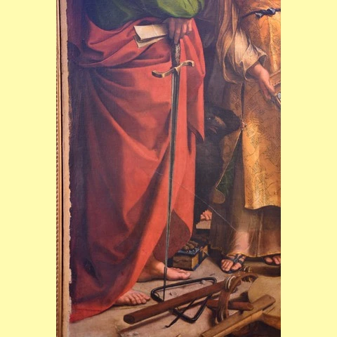 Raffaello Sanzio. Santa Cecilia in estasi con i santi Paolo, Giovanni evangelista, Agostino e Maria Maddalena. Фрагмент.