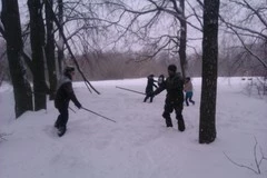 Тренировка под снегом