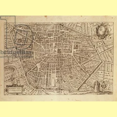 Карта города Болонья. 1575 год.
