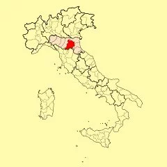 Город Болонья на карте Италии